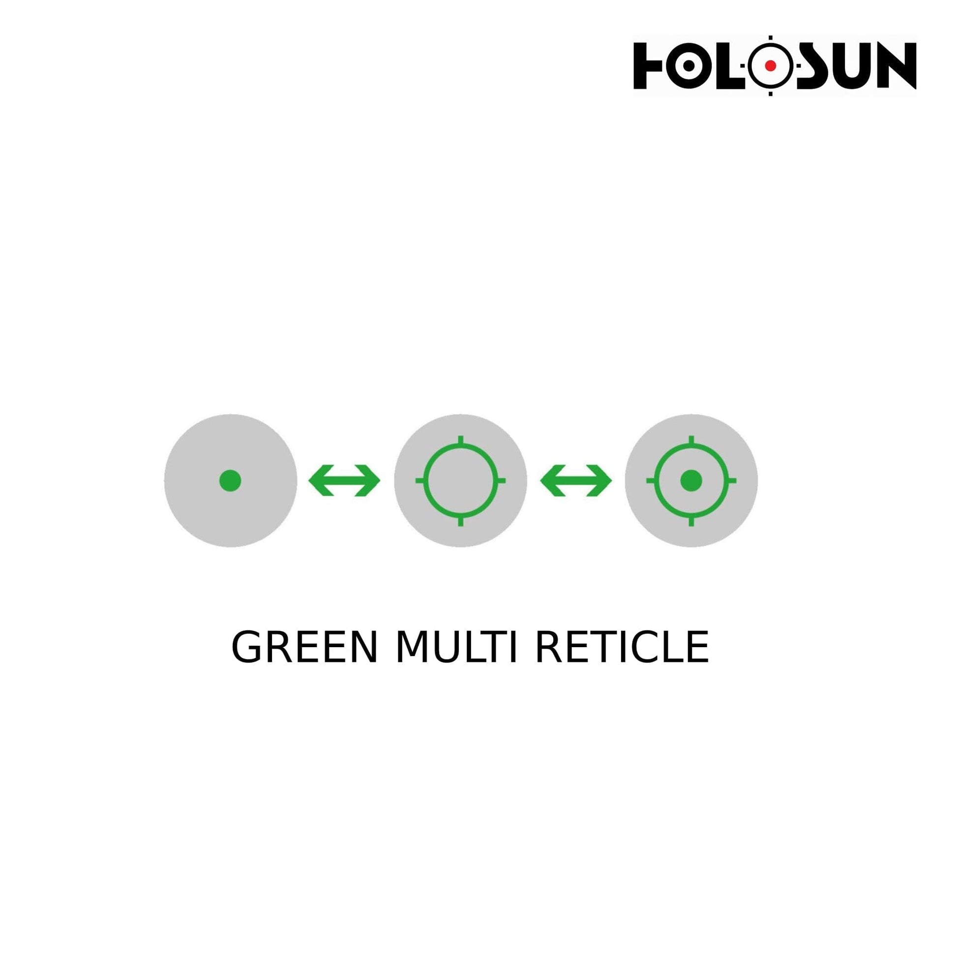 Holosun EPS-CARRY-GR-MRS Reflex Green Dot Sight Multi Reticle Green Dot Sight Holosun 