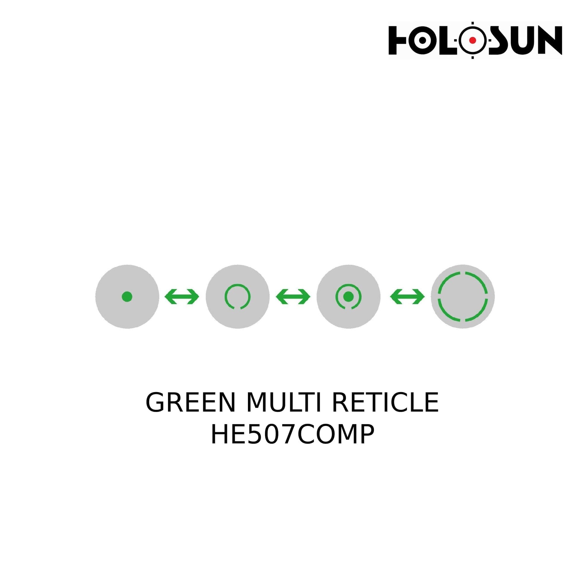 Holosun HE507COMP-GR Green Dot Sight Multi Reticle Green Dot Sight Holosun 