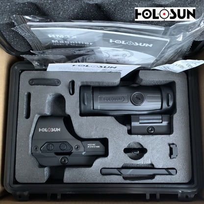 Holosun HS510C Reflex Red Dot Sight Multi Reticle w/ HM3X Magnifier Red Dot Sight Holosun 