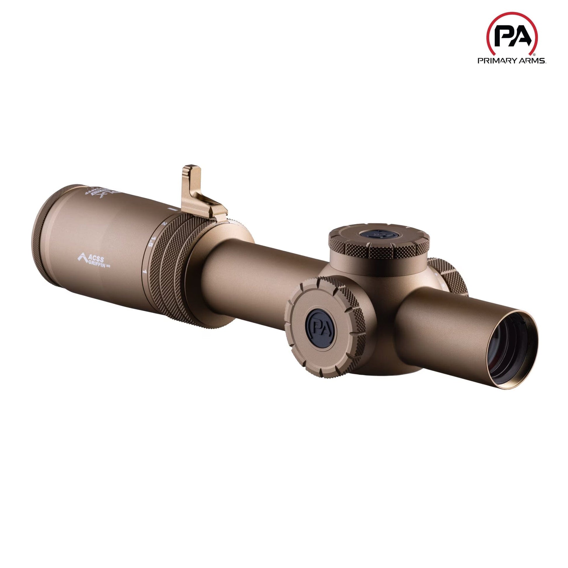 Primary Arms Compact PLxC 1-8x24 FFP Rifle Scope ACSS Griffin MIL M8 Reticle FDE - MPN: 610200 LPVO Rifle Scope Primary Arms 