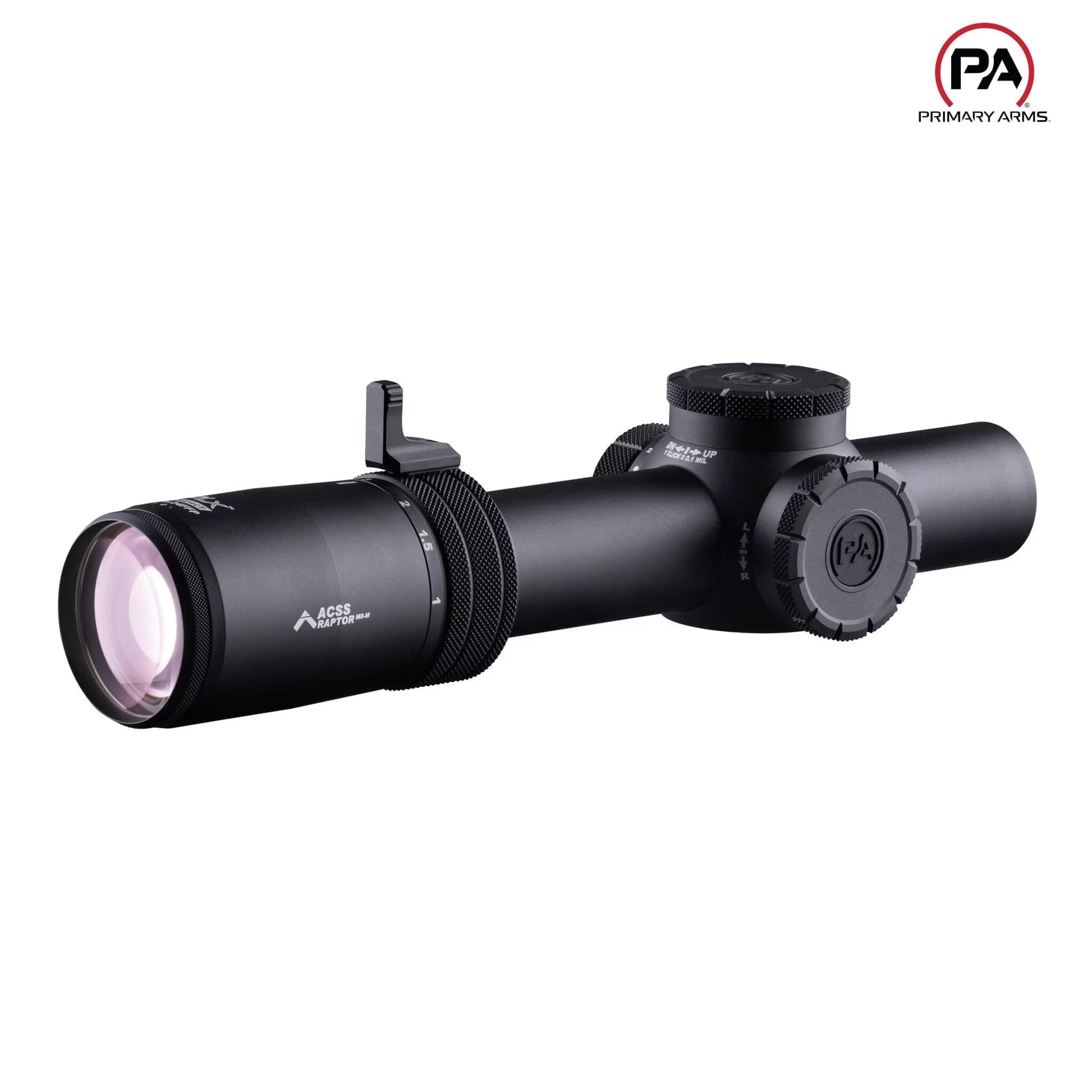 Primary Arms Compact PLxC 1-8x24 FFP Rifle Scope ACSS Raptor M8 5.56/.308 Meter Reticle - MPN: 610148 LPVO Rifle Scope Primary Arms 