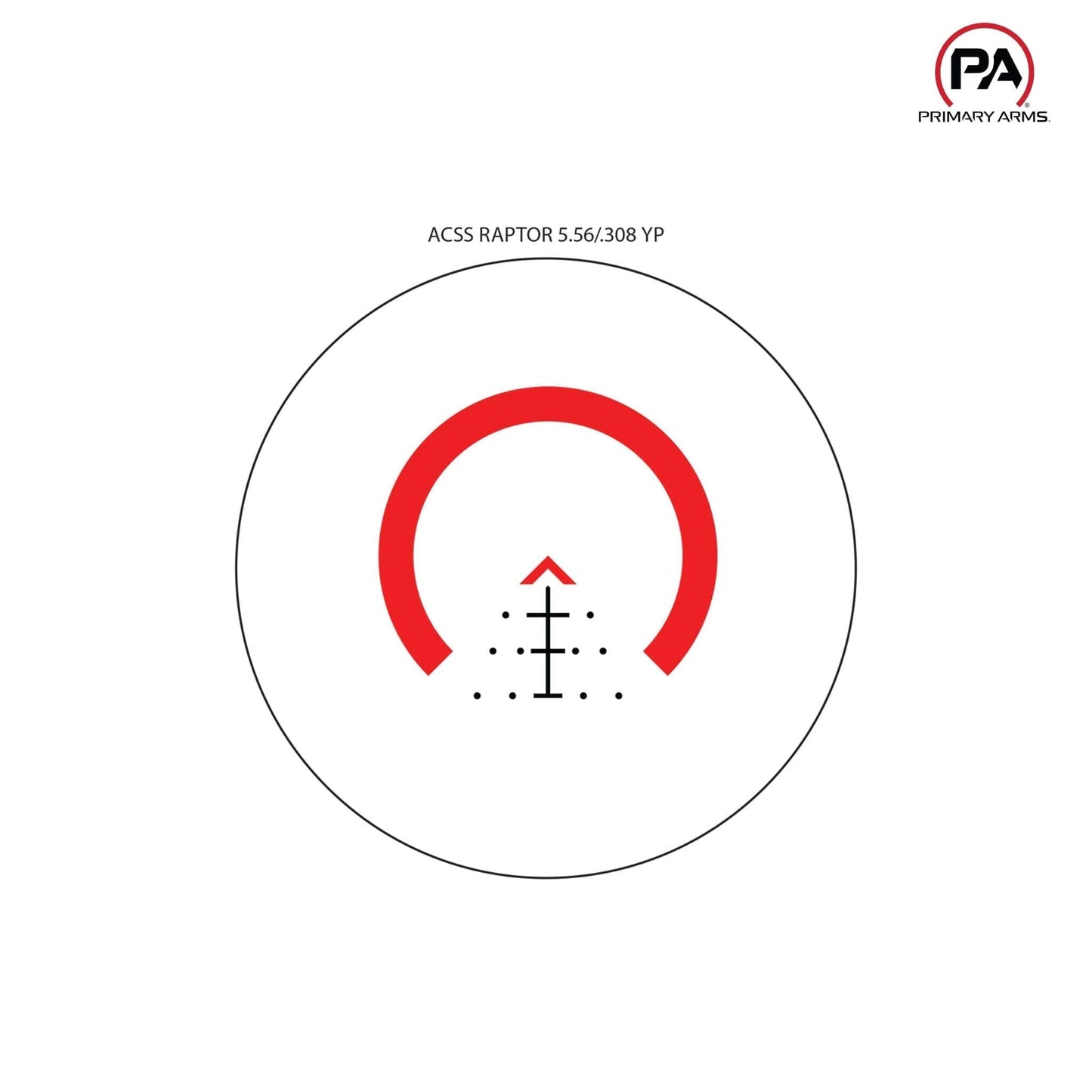 Primary Arms SLx 3x MicroPrism Scope Red ACSS Raptor 5.56/.308 Yard Reticle - MPN: 710036 Prism Scope Primary Arms 