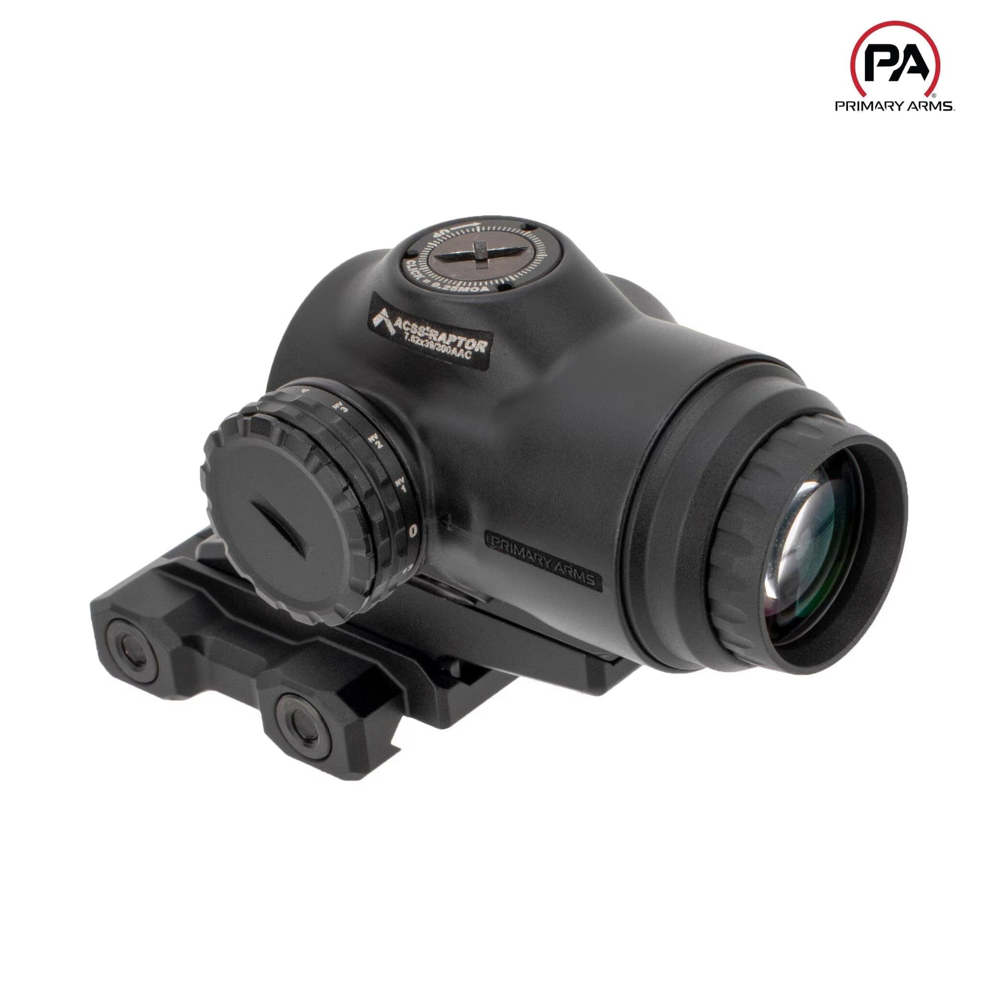 Primary Arms SLx 3x MicroPrism Scope Red ACSS Raptor 7.62x39/.300 BLK Yard Reticle - MPN: 710040 Prism Scope Primary Arms 