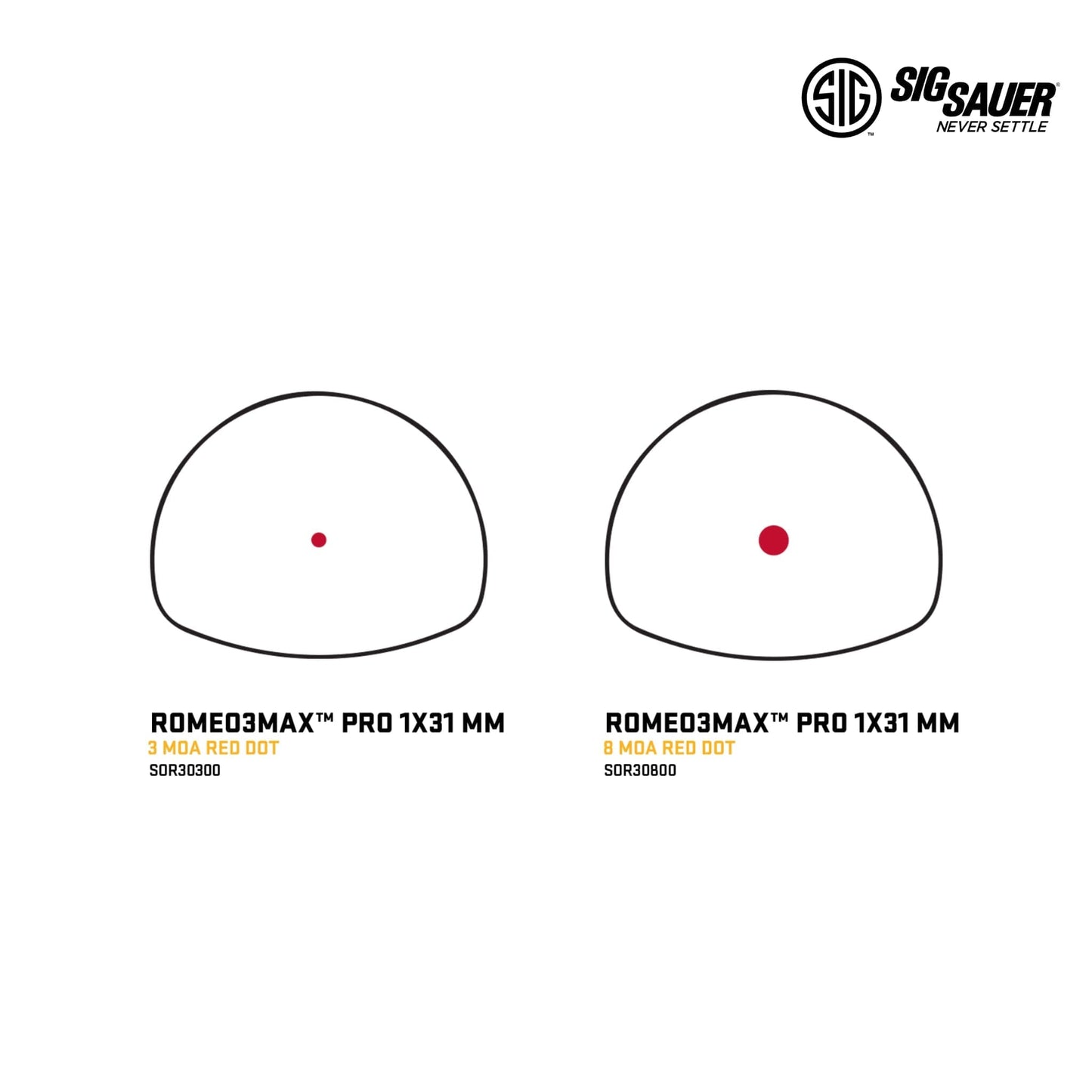 SIG Sauer ROMEO3MAX Reflex Red Dot Sight 6 MOA Dot Reticle - SOR32003 Red Dot Sight SIG Sauer 