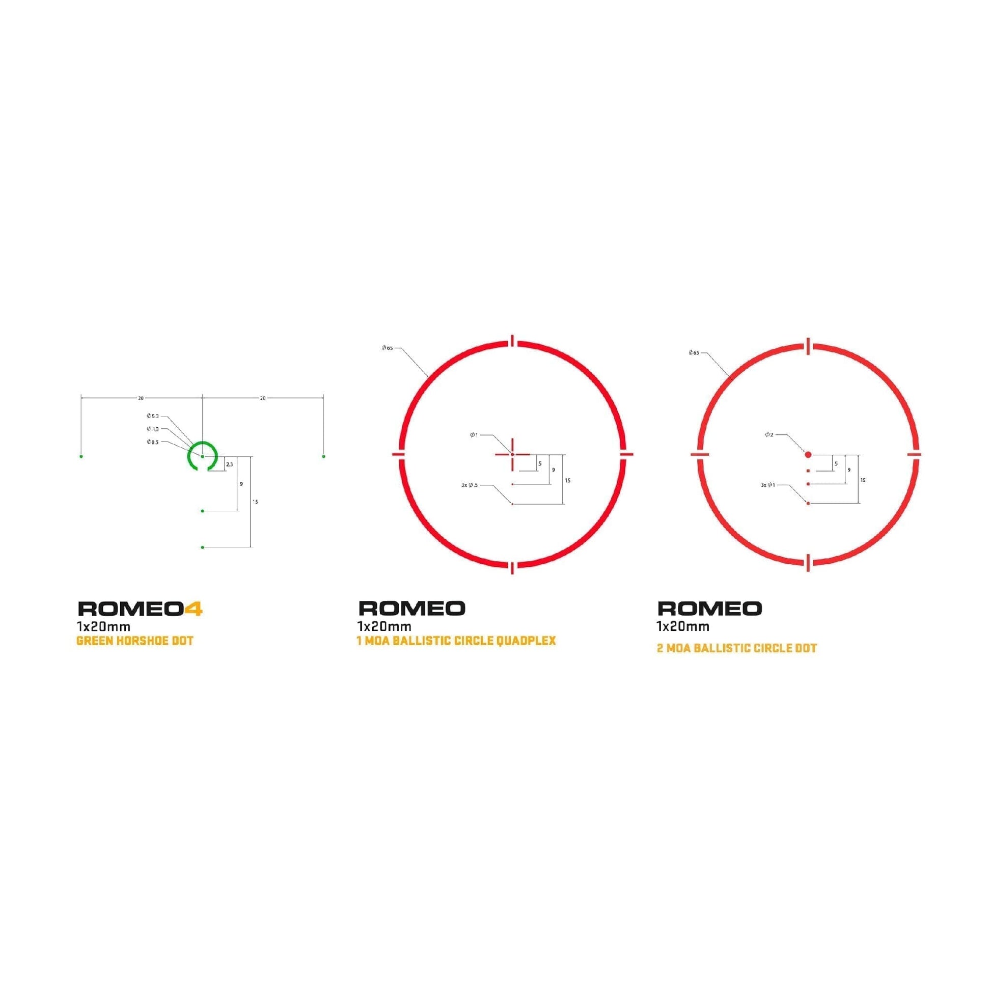 SIG Sauer ROMEO4H Green Dot Sight Horseshoe Dot Reticle - SOR43013 Green Dot Sight SIG Sauer 