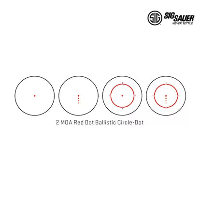 SIG Sauer ROMEO4S Red Dot Sight 2 MOA Ballistic Circle Dot Reticle - SOR43021 Red Dot Sight SIG Sauer 