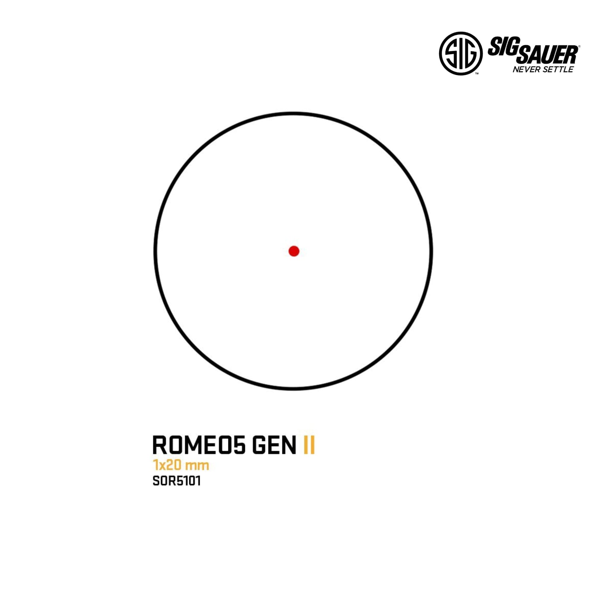 SIG Sauer ROMEO5 Gen II 1x20mm Red Dot Sight - SOR5101 Red Dot Sight SIG Sauer 