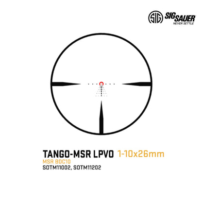 SIG Sauer TANGO-MSR 1-10x26 FFP Rifle Scope MSR BDC10 Reticle with Mount Black - SOTM11002 Rifle Scope SIG Sauer 