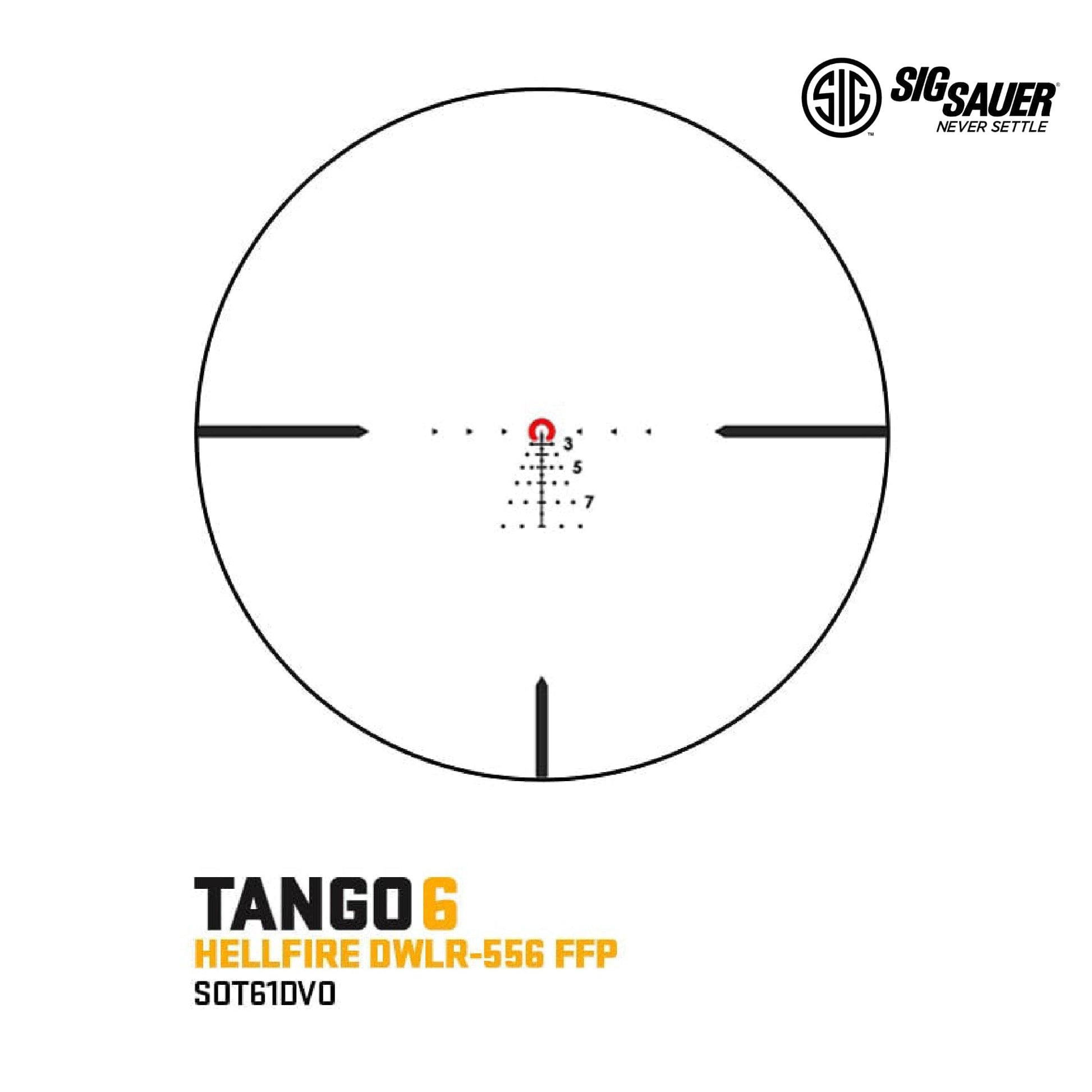 SIG Sauer TANGO6T 1-6x24 DVO Rifle Scope Hellfire DWLR-556 Reticle - SOT61DVO Rifle Scope SIG Sauer 