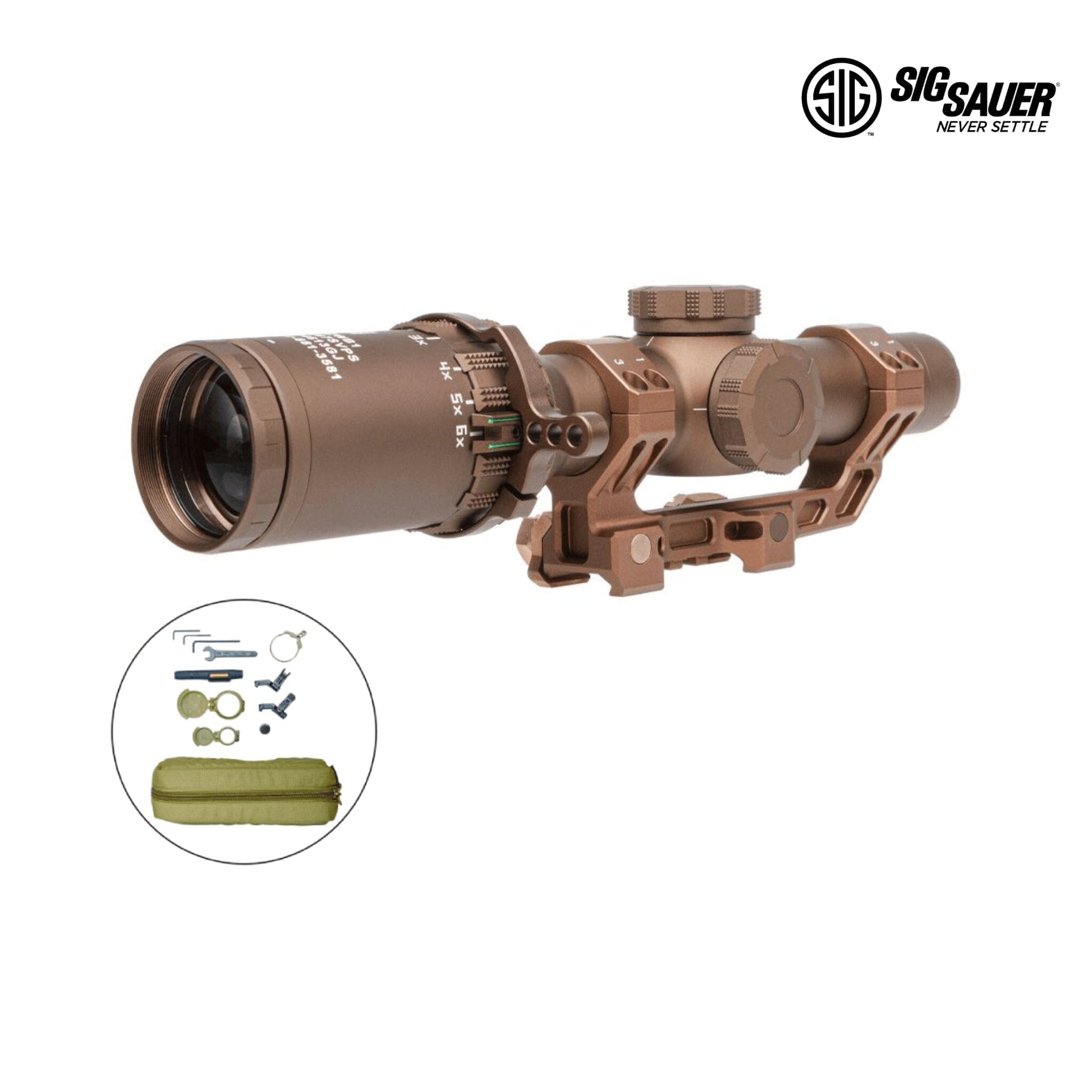 SIG Sauer TANGO6T 1-6x24 SFP Rifle Scope Illum. FL-6 Reticle ALPHA4 Mount & SVPS Kit - SOT61SVPS Rifle Scope SIG Sauer 