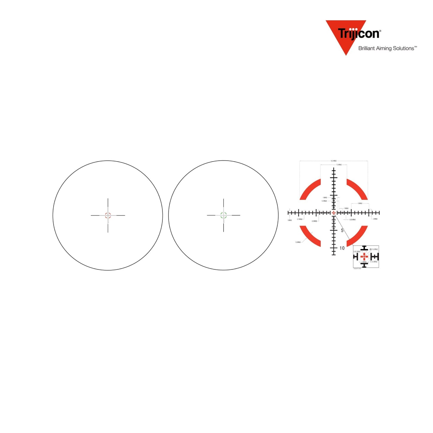 Trijicon Credo 1-8x28 FFP Rifle Scope Red/Green MRAD Segmented Circle Reticle - CR828-C-2900032 Rifle Scope Trijicon 