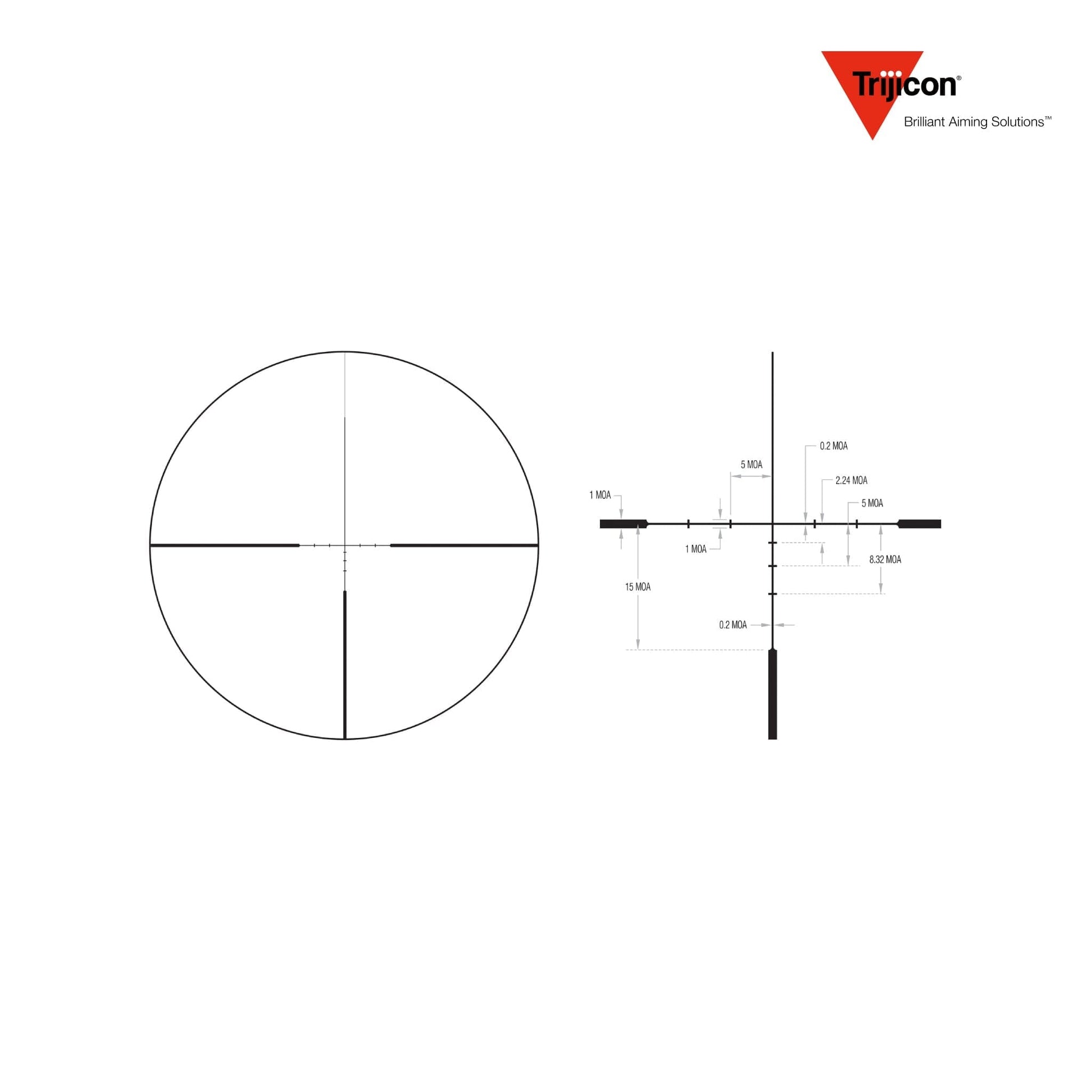 Trijicon Huron 1-4x24 SFP Rifle Scope BDC Hunter Holds Reticle - HR424-C-2700001 Rifle Scope Trijicon 